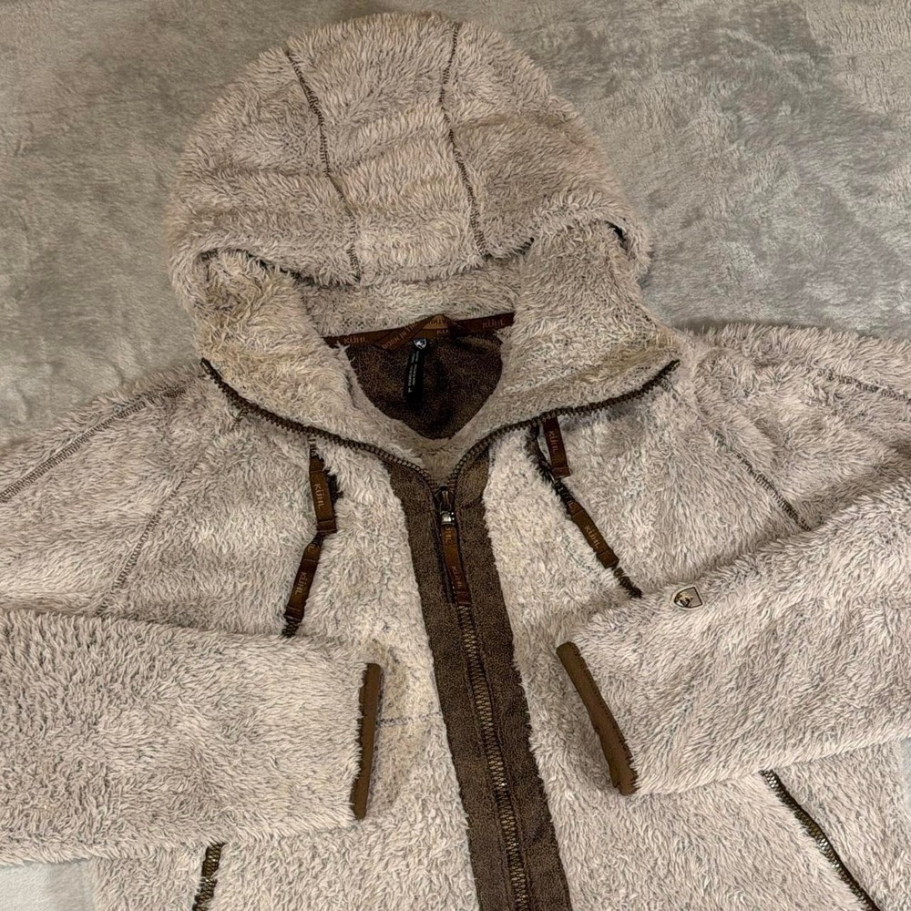 KÜHL Hooded Sherpa Fleece Jacket | Oatmeal | Large